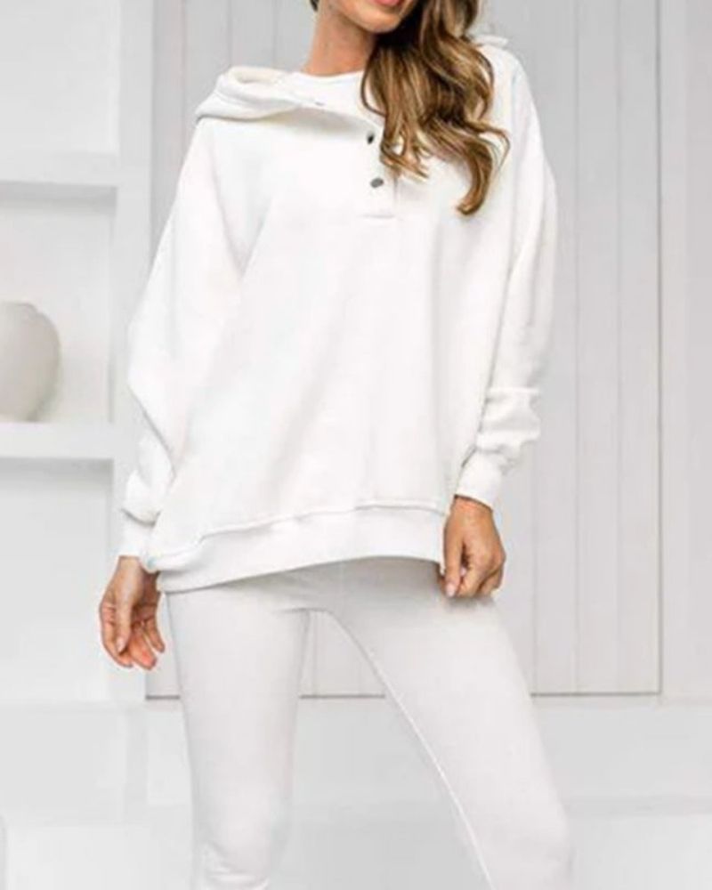 Riley | Button Hoodie Lounge Set