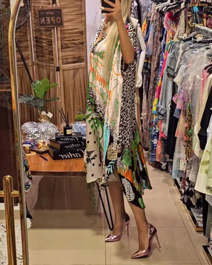 Roxane | Graffiti Print Kaftan