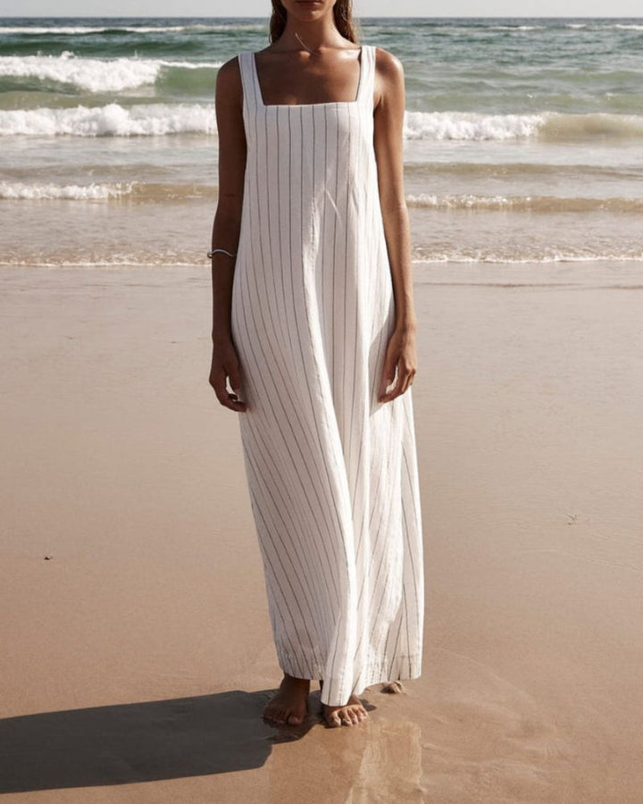 Eloise | Striped Linen Maxi Dress