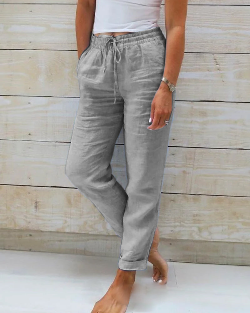 Vailora | Linen Jogger Pants