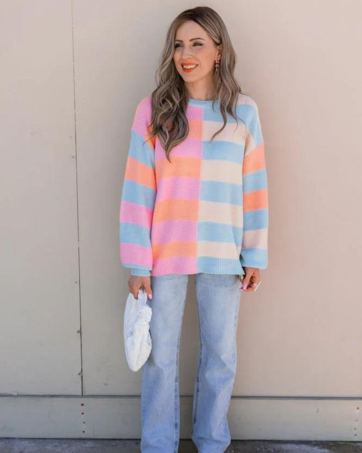 Azura | Pastel Stripe Sweater