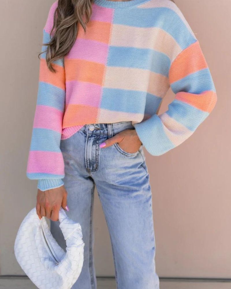 Azura | Pastel Stripe Sweater