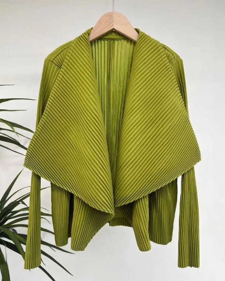 Eulalia | Pleated Drape Cardigan