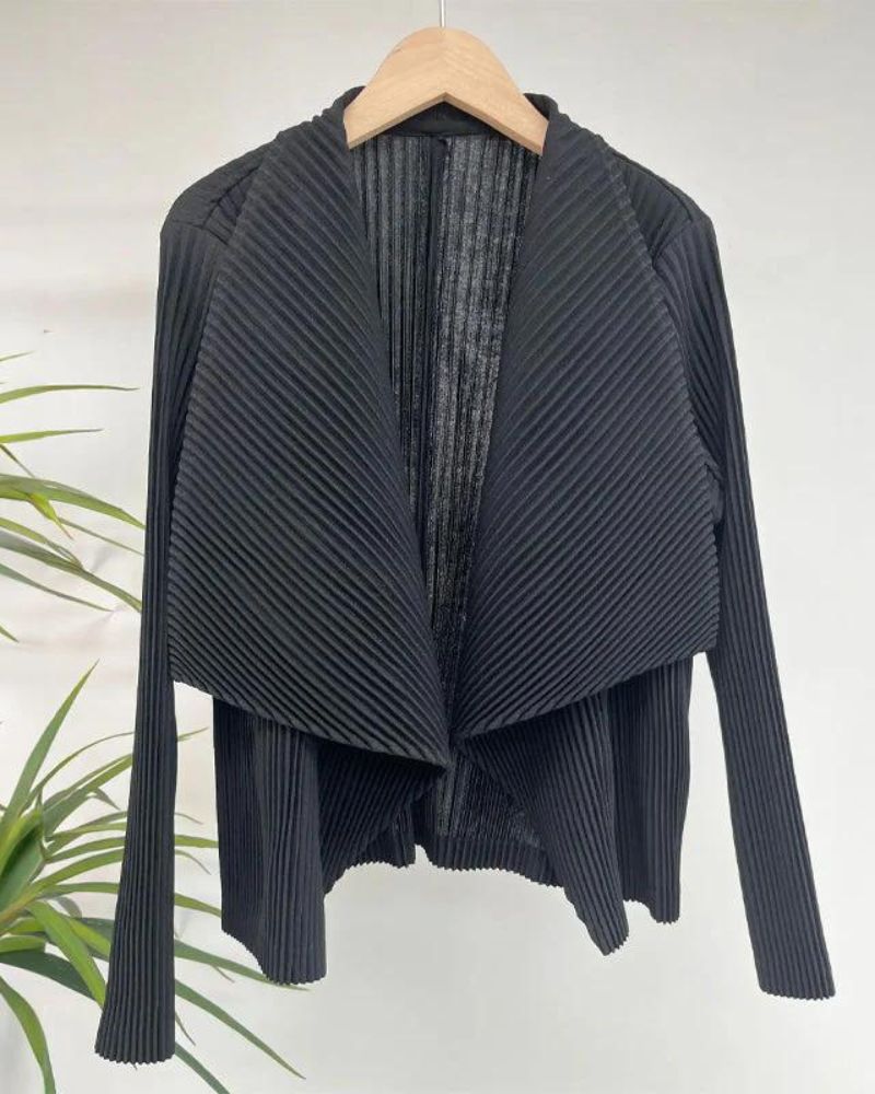 Eulalia | Pleated Drape Cardigan