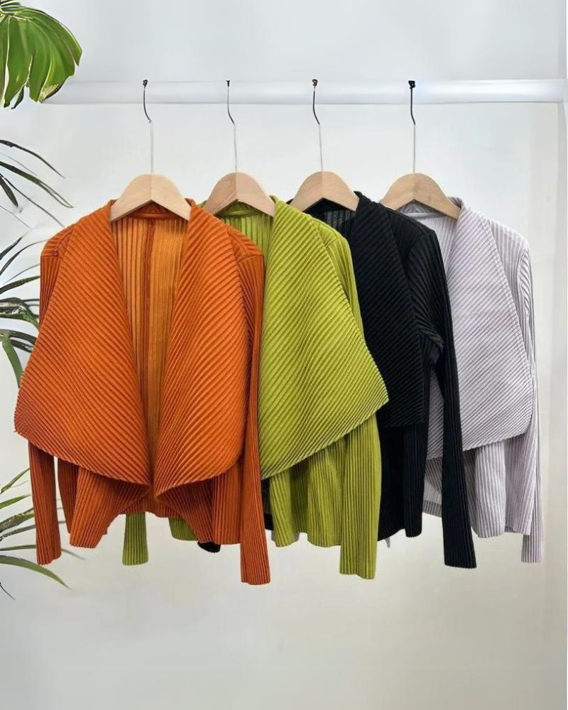 Eulalia | Pleated Drape Cardigan