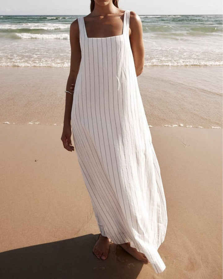 Eloise | Striped Linen Maxi Dress