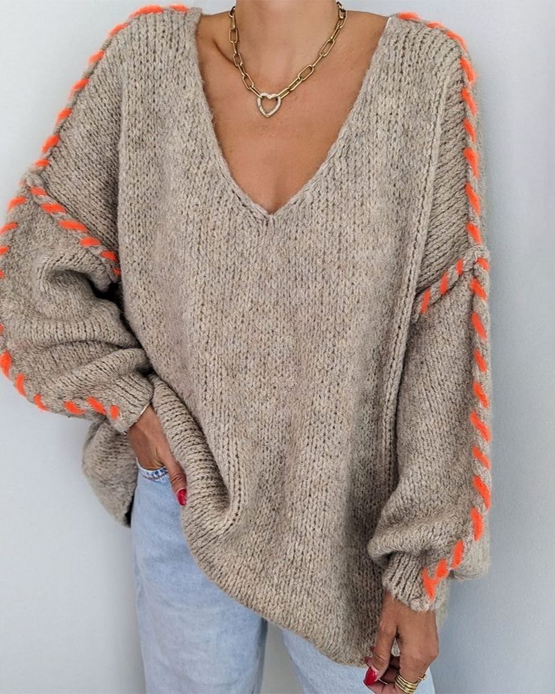 Marcelline | Hand-Stitched Knit Sweater