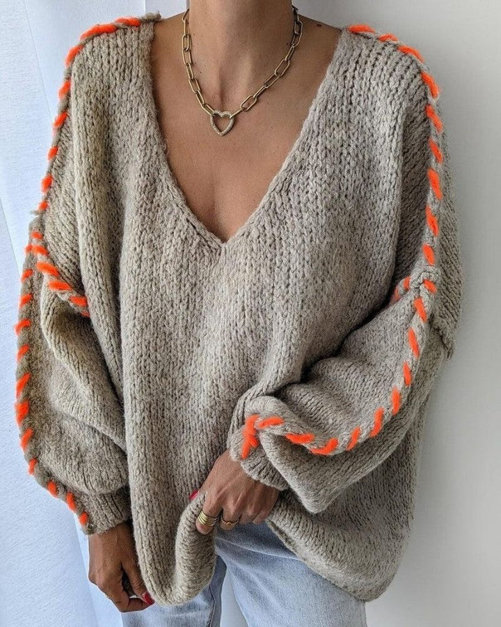 Marcelline | Hand-Stitched Knit Sweater