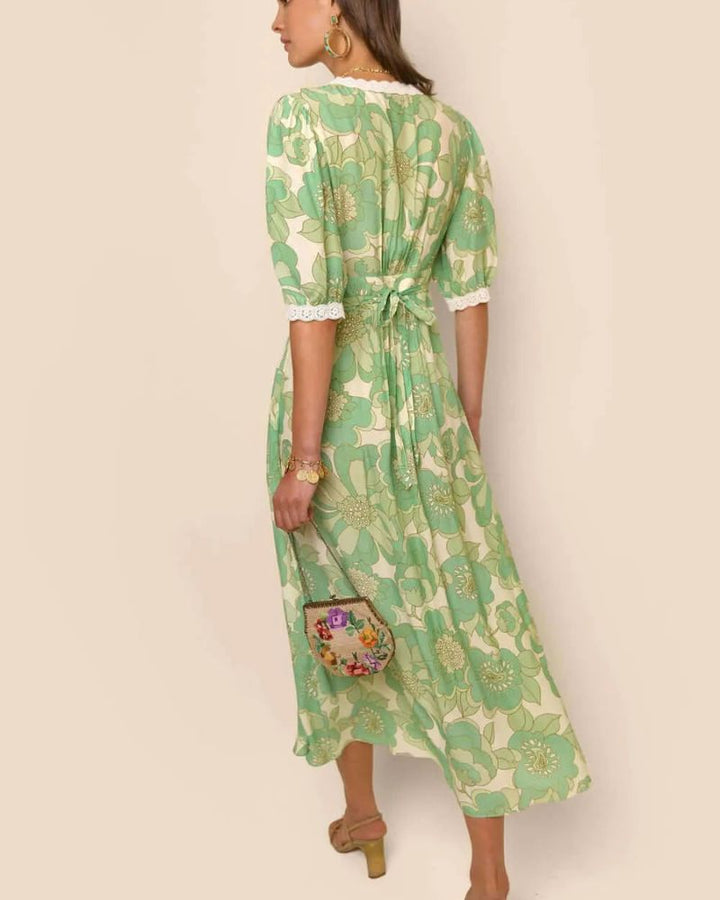 Lorene | Vintage Floral Midi Dress