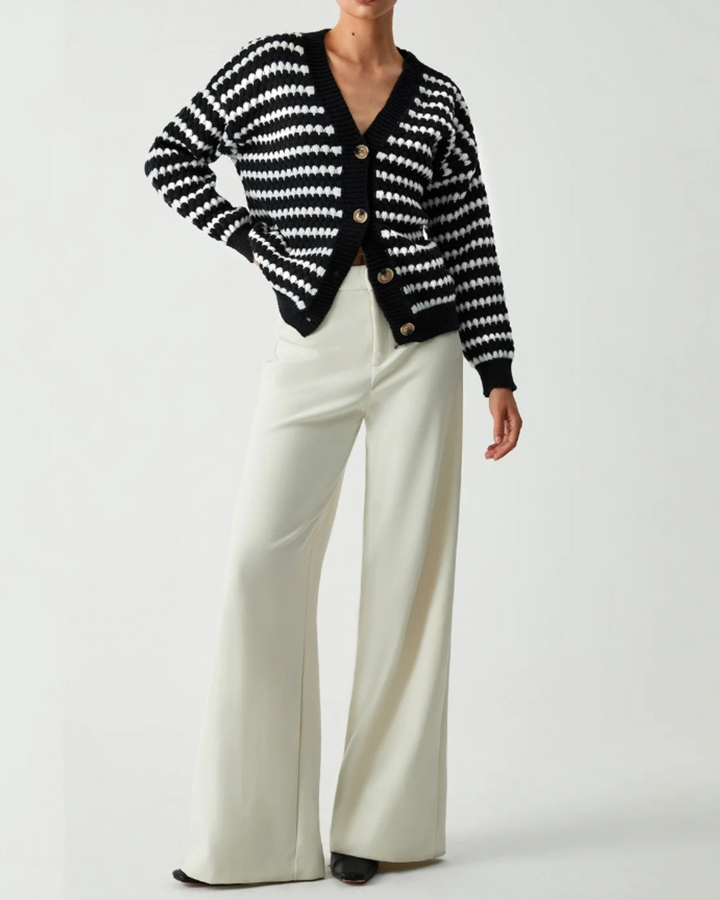 Astrid | Striped Knit Cardigan