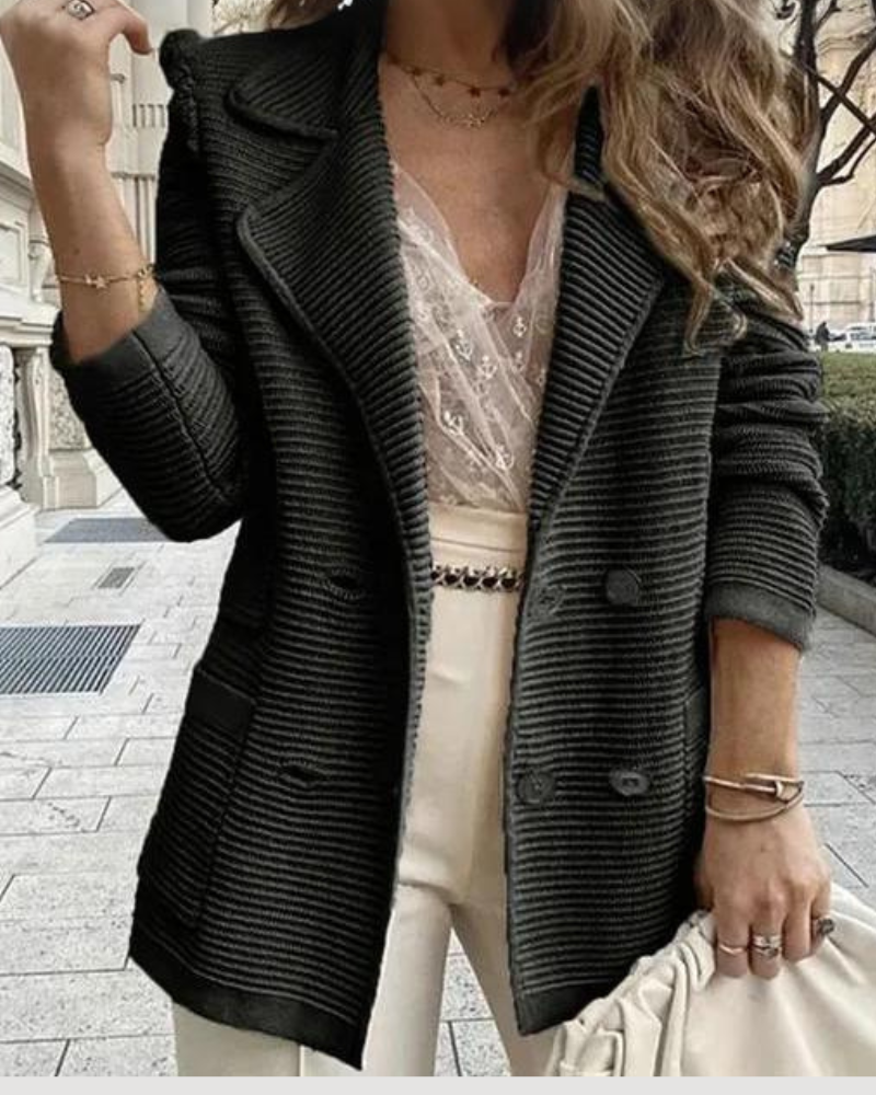 Davina | Ribbed Knit Blazer