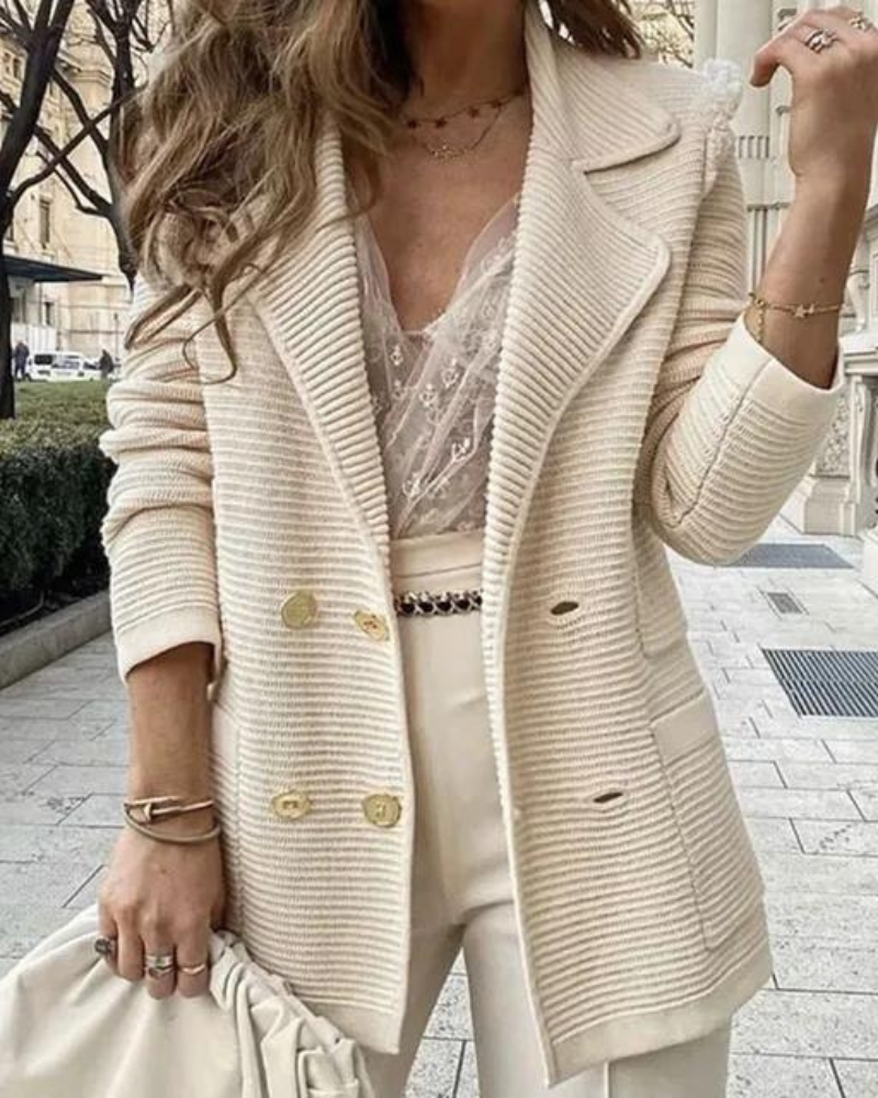 Davina | Ribbed Knit Blazer