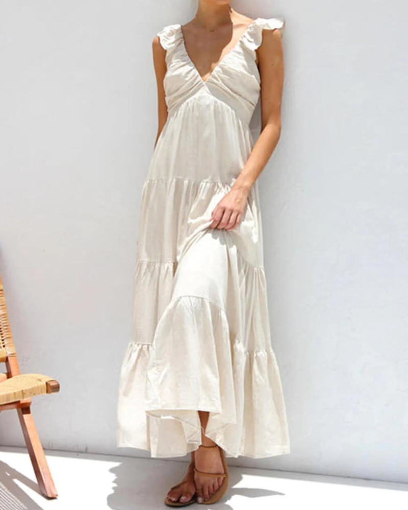 Isidora | Ruffle Sleeve Maxi Dress