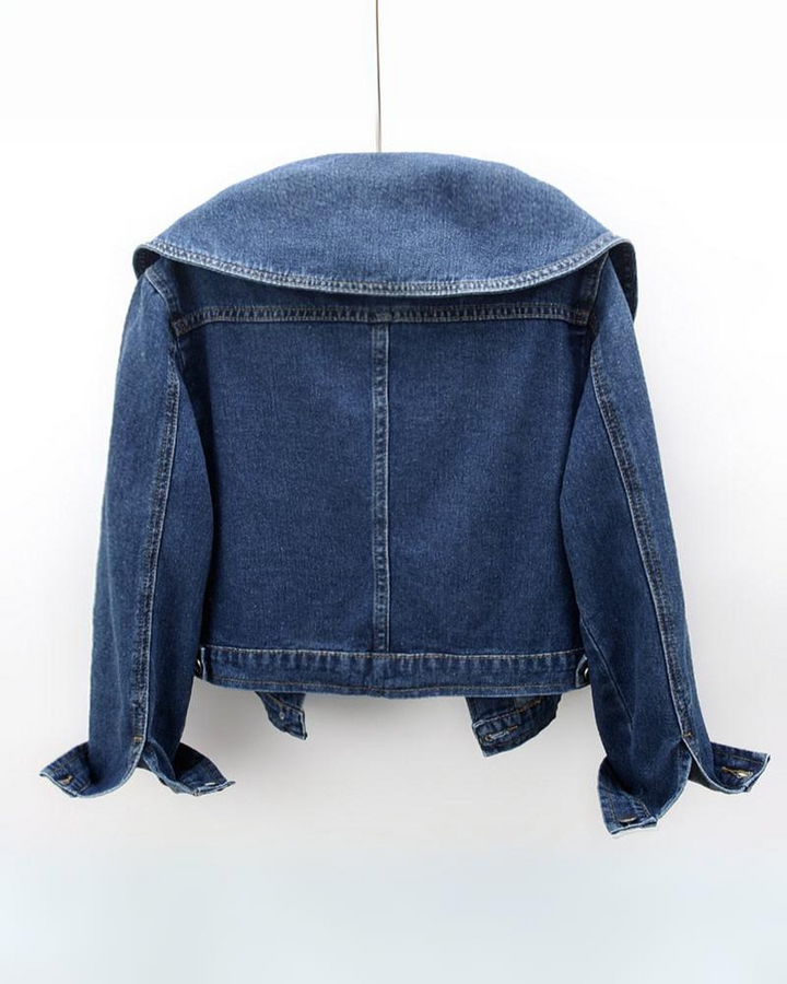 Elowis | Wide-Collar Denim Jacket