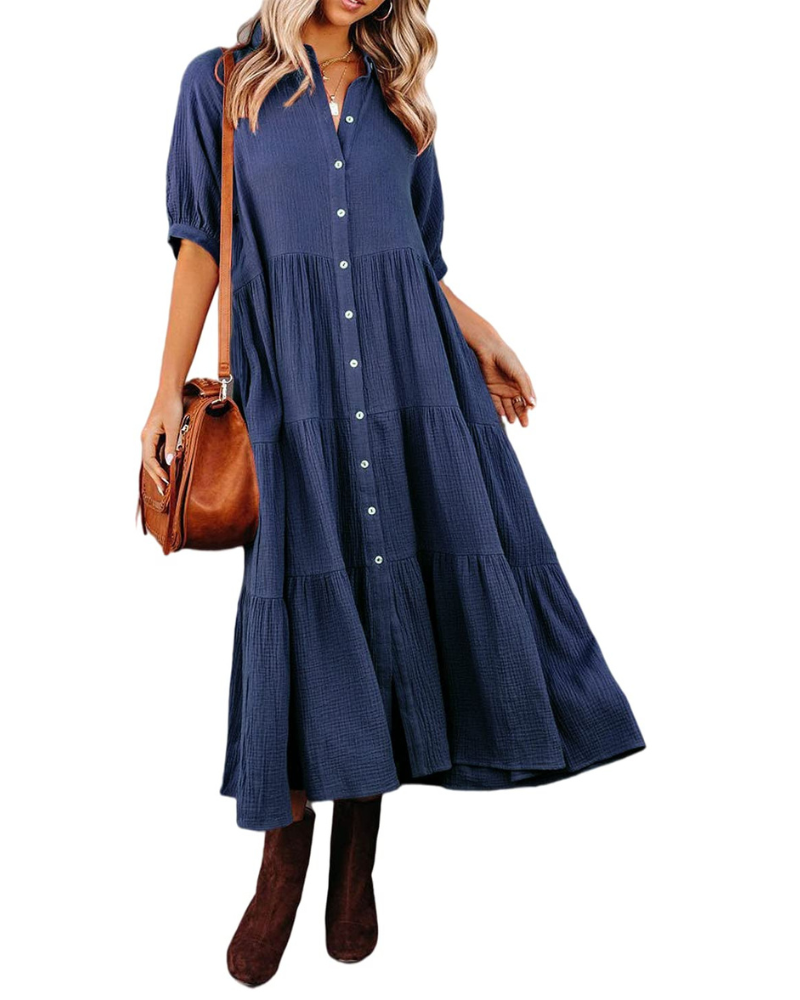 Candelaria | Button-Down Midi Dress