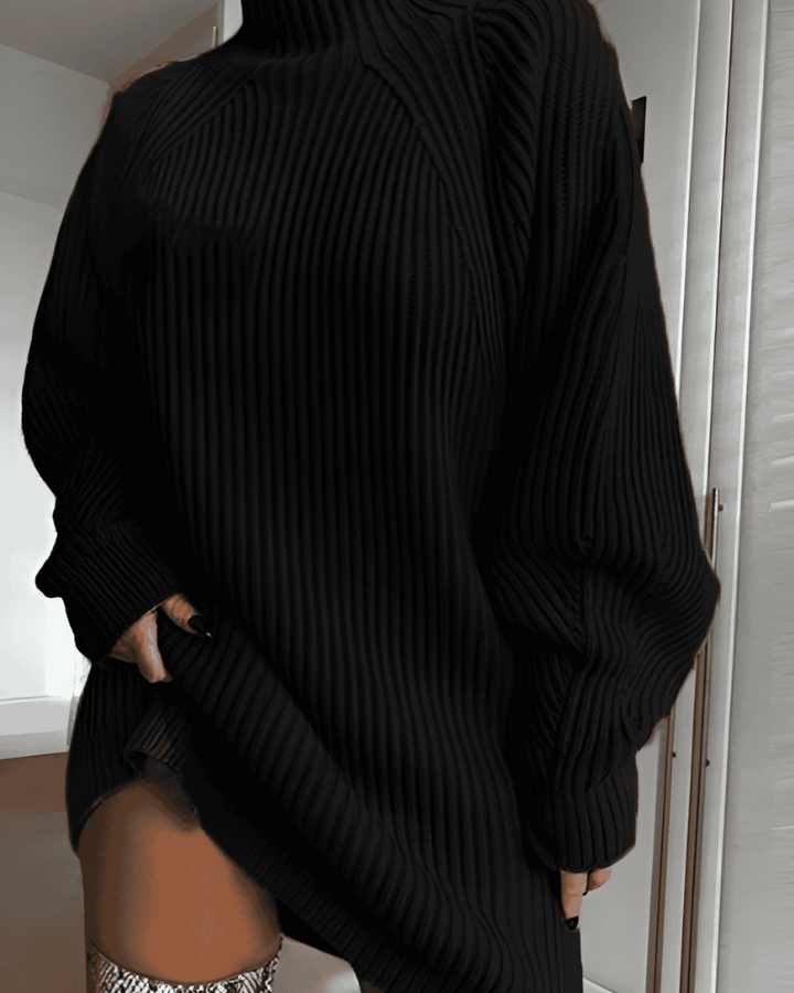 Aveline | Ribbed Knit Sweater Dress