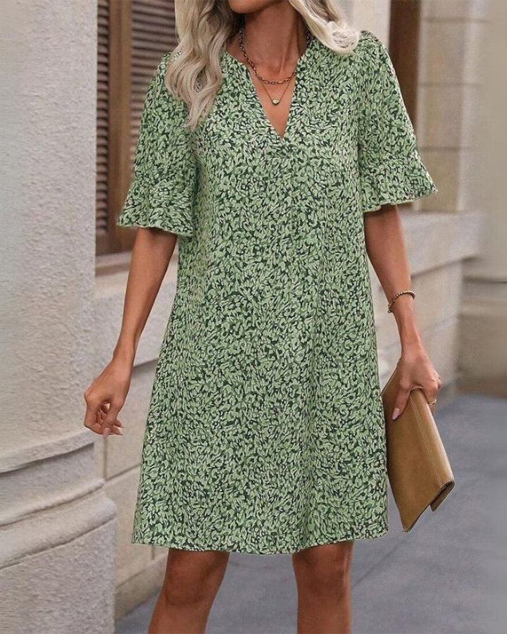 Lidia | Green Floral Shift Dress