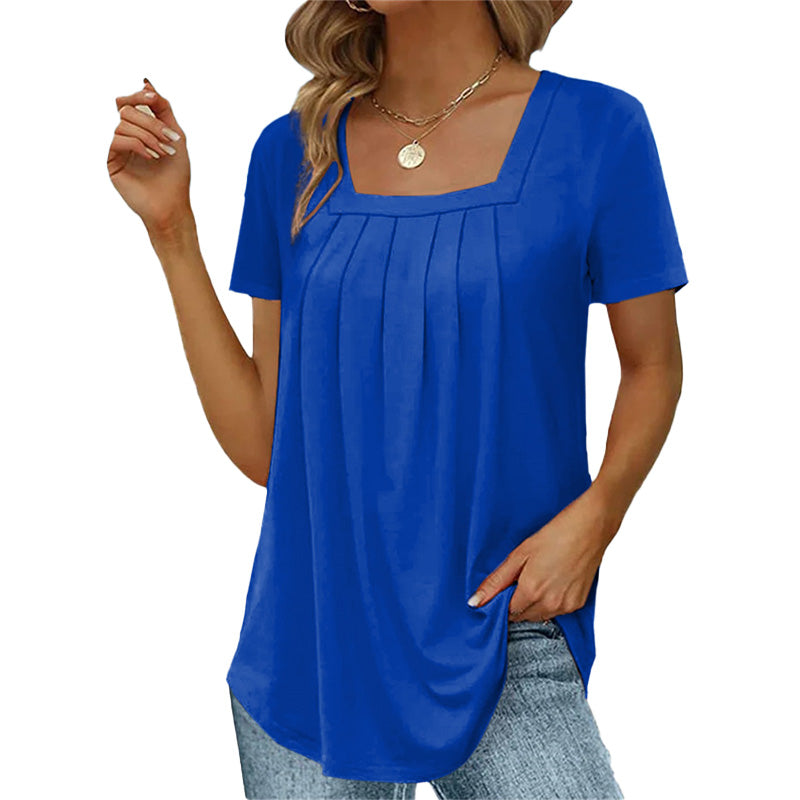 Lennox | Pleated Square Neck Top