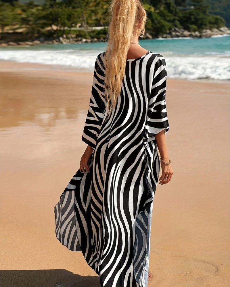 Camille | Zebra Print Kaftan