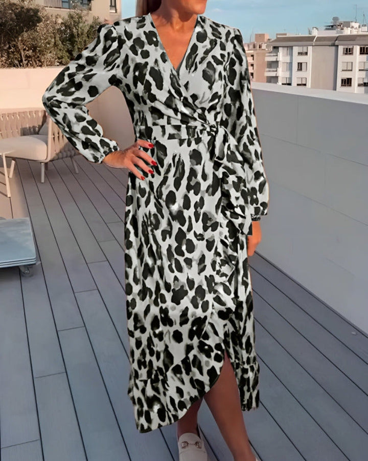 Lucrezia | Leopard Print Wrap Dress