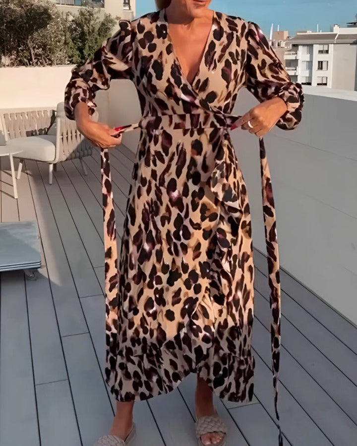 Lucrezia | Leopard Print Wrap Dress