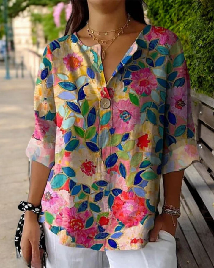 Seraphina | Peacock Garden Blouse