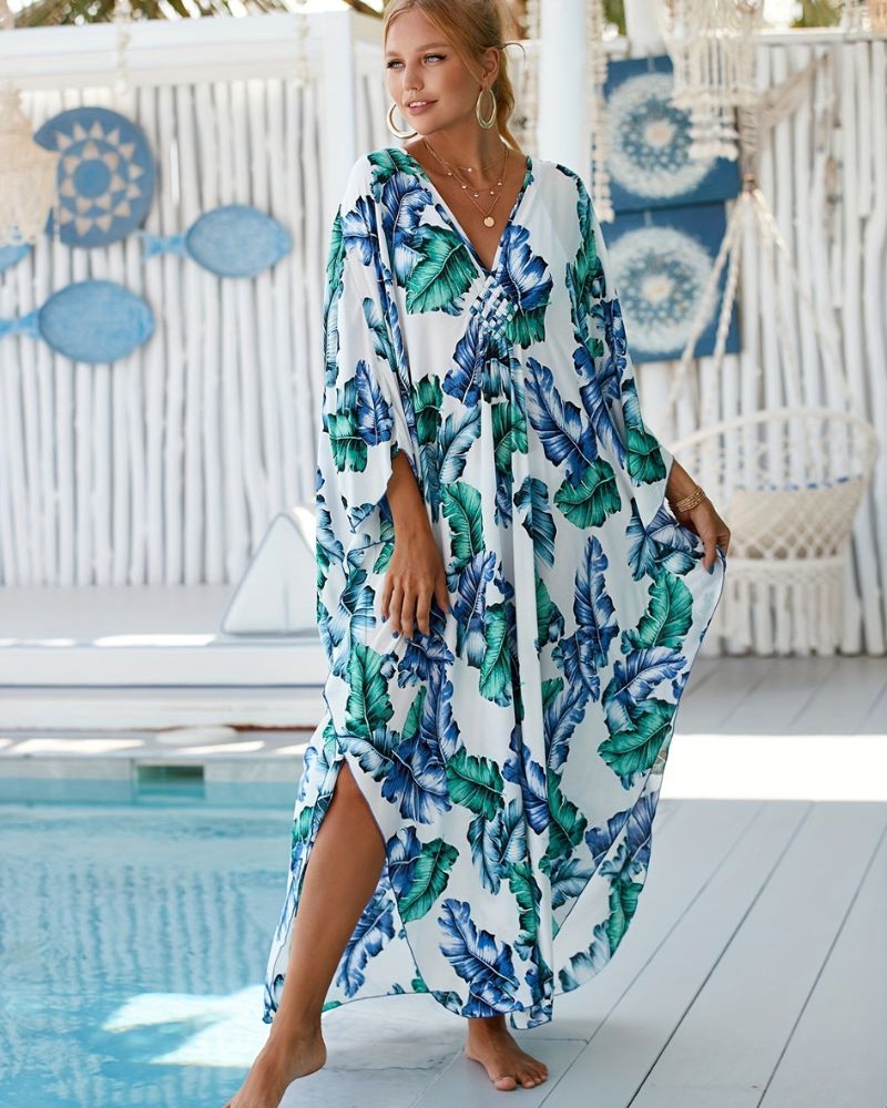 Laurine | Tropical Kaftan Dress