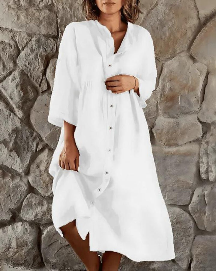 Rosa | Linen Shirt Dress