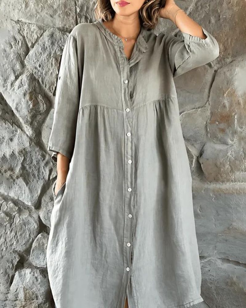 Rosa | Linen Shirt Dress