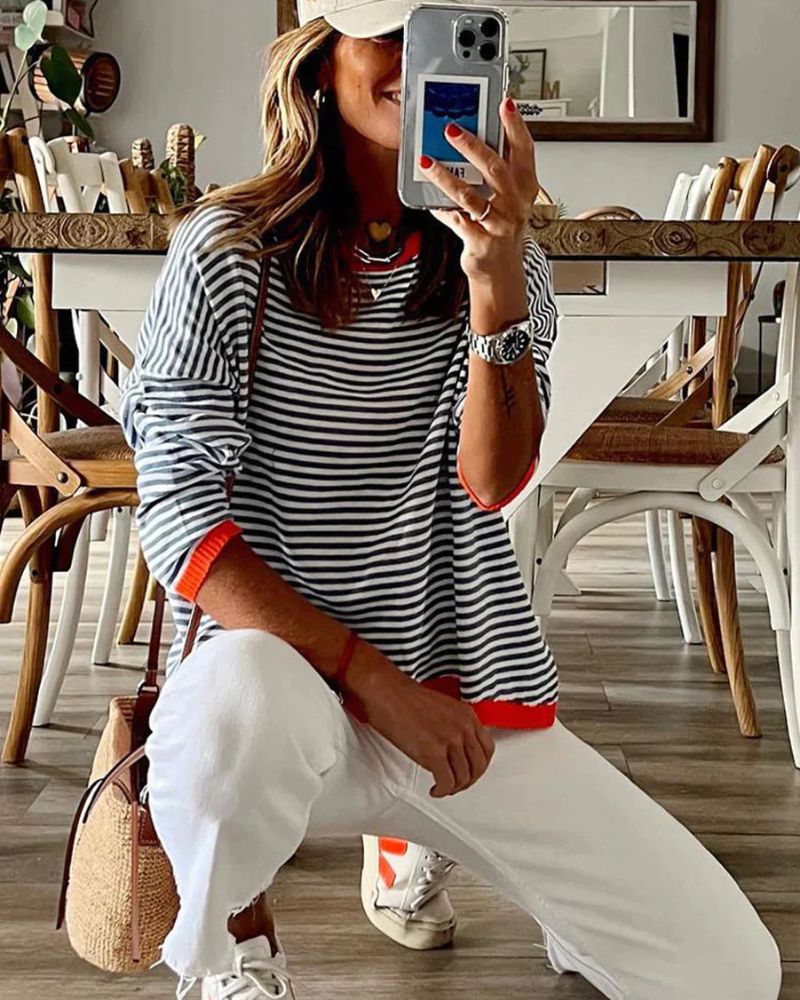 Tinsley | Striped Knit Top