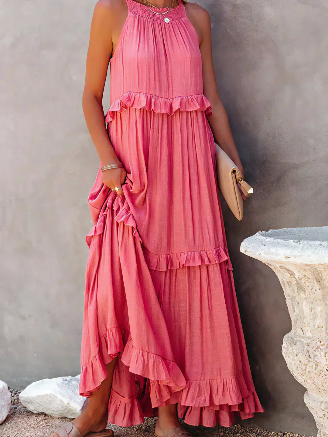 Blanka | Boho Ruffle Maxi Dress