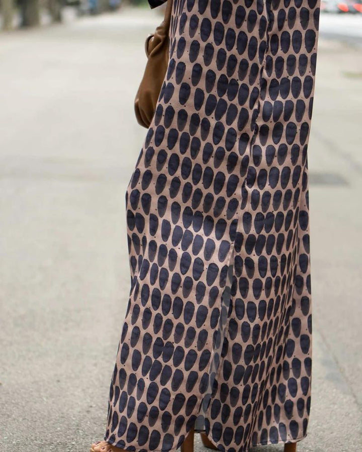 Renata | Printed V-Neck Maxi Dress