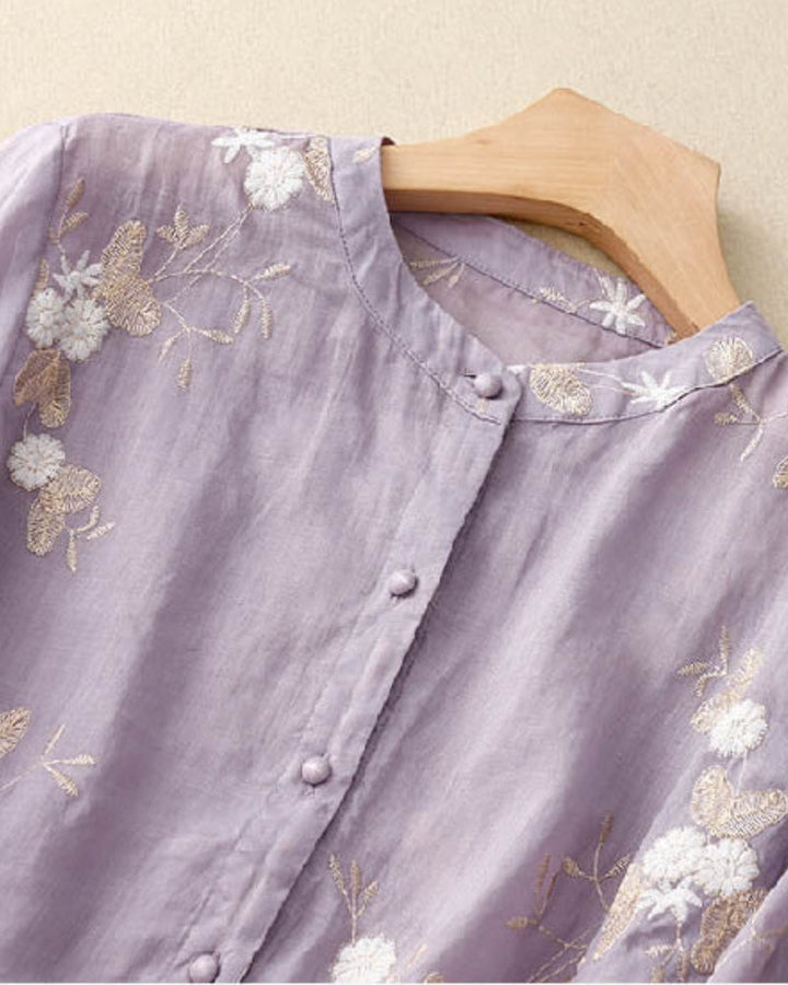 Lily | Sheer Floral Blouse