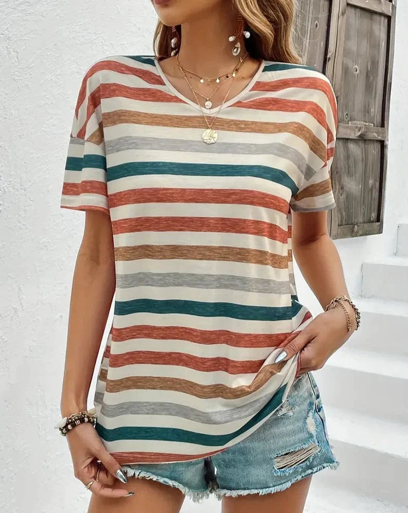 Lennon | Retro Striped Tee