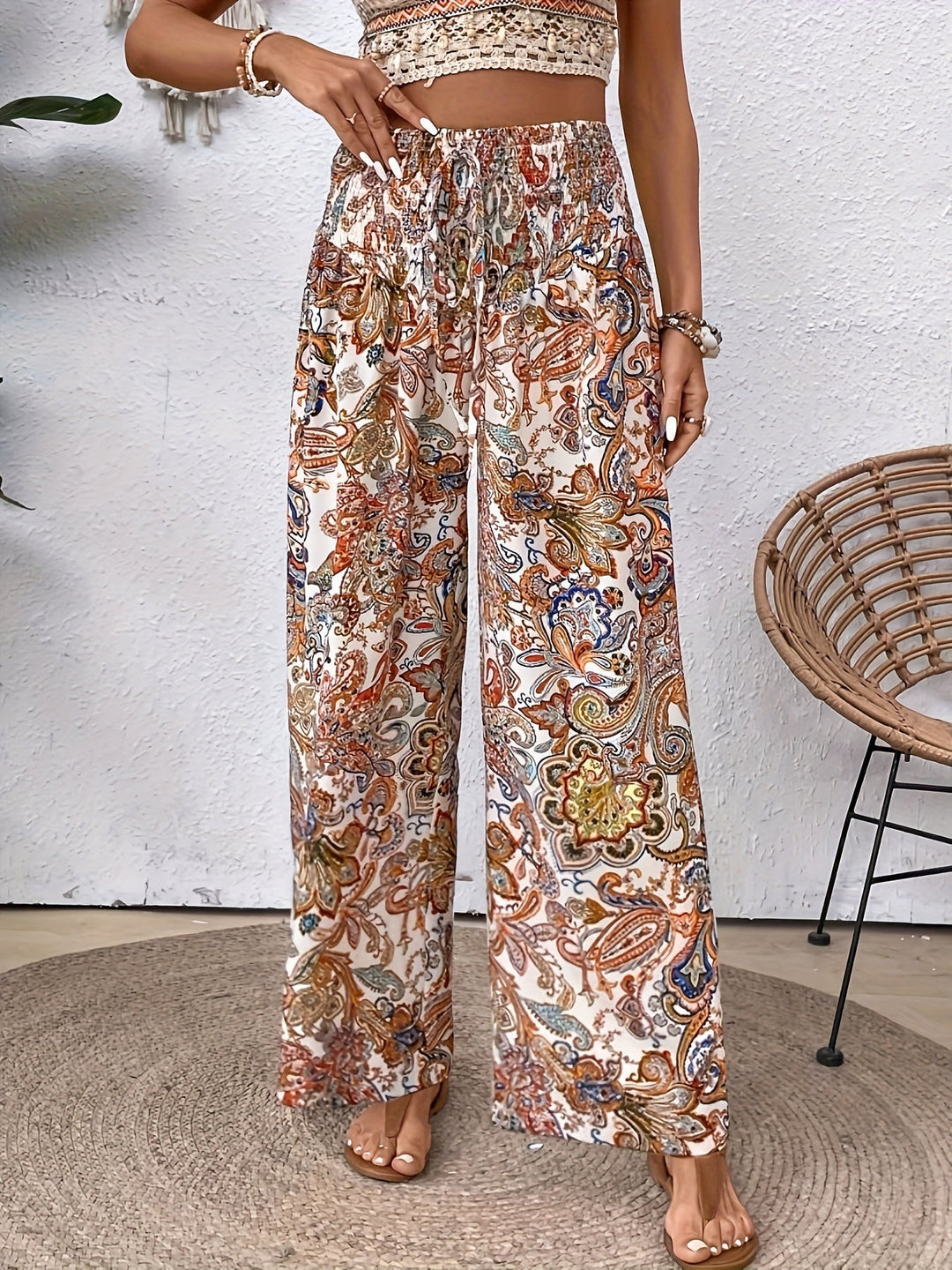 Adelaine | Paisley Boho Pants