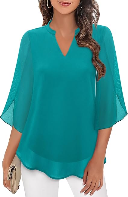 Rachel | Flowy V-Neck Blouse