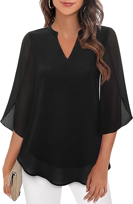 Rachel | Flowy V-Neck Blouse