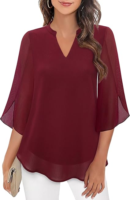 Rachel | Flowy V-Neck Blouse