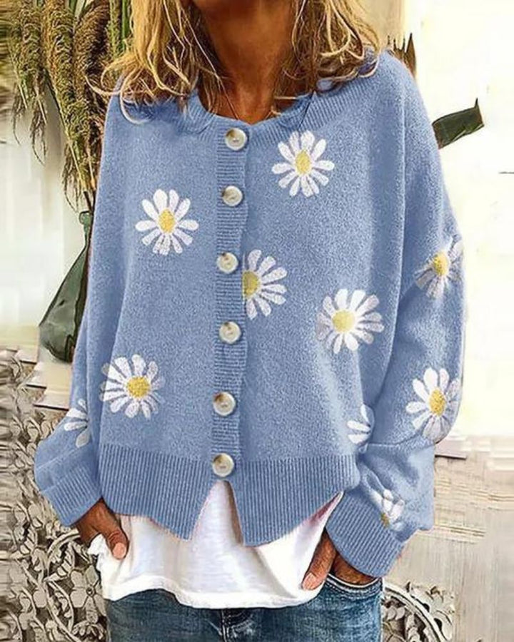 Daisy | Floral Knit Cardigan