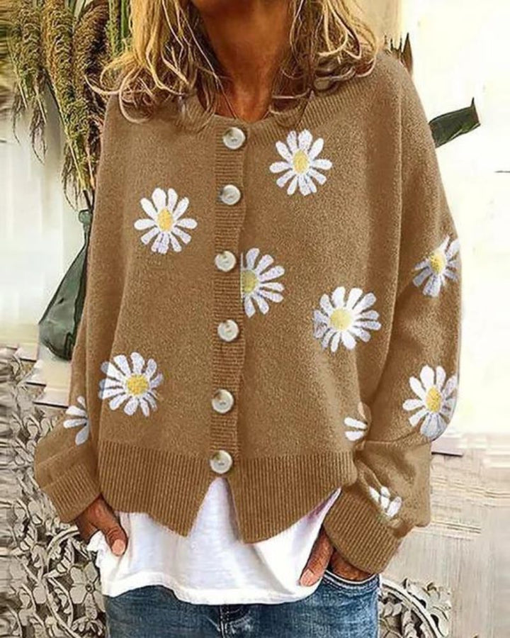 Daisy | Floral Knit Cardigan