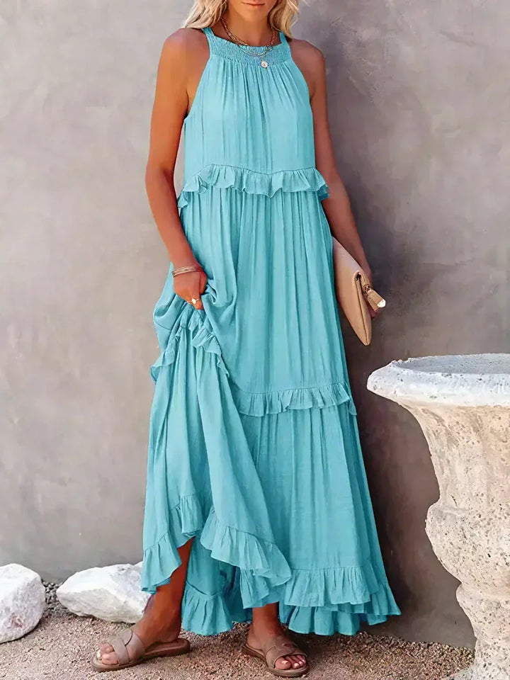 Blanka | Boho Ruffle Maxi Dress