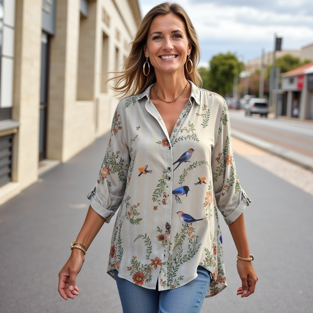 Camille | Bold Floral Button-Up