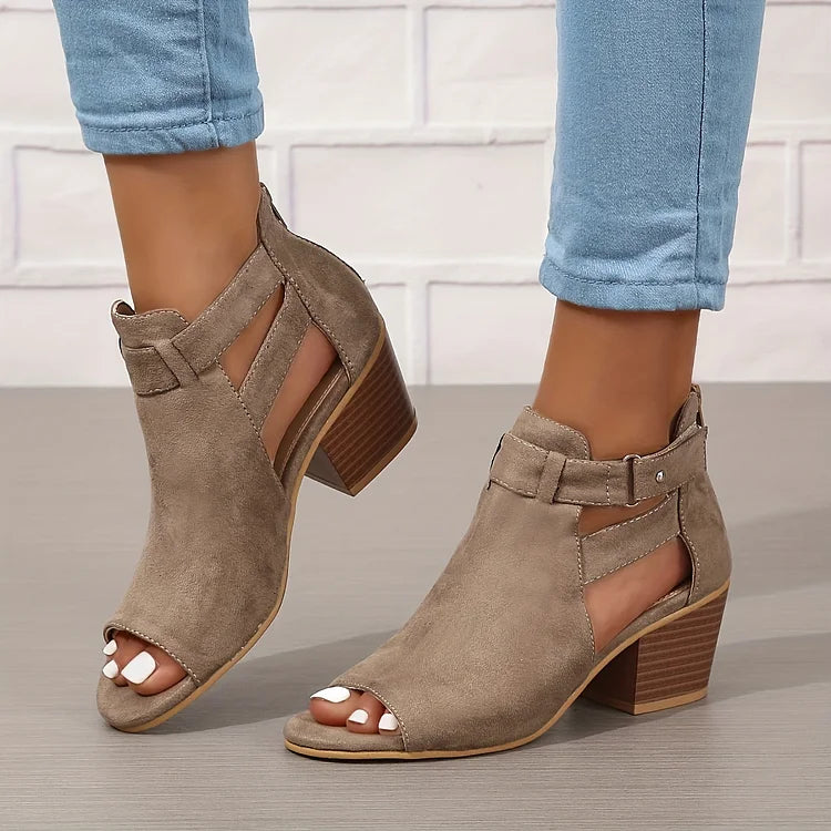 Maya | Peep-Toe Booties