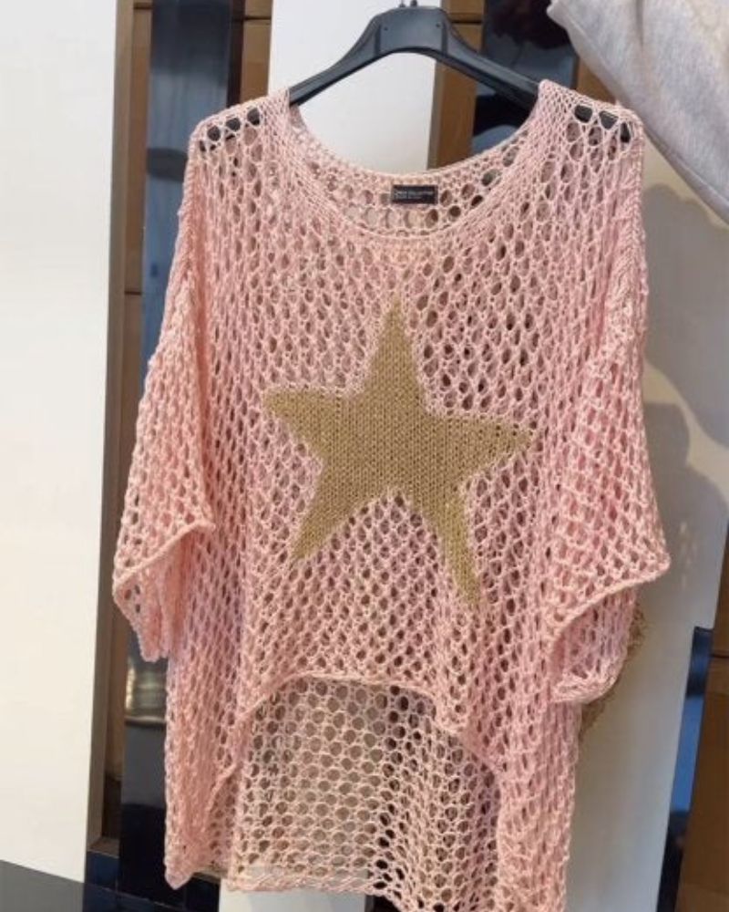 Stella | Star Knit Beach Sweater