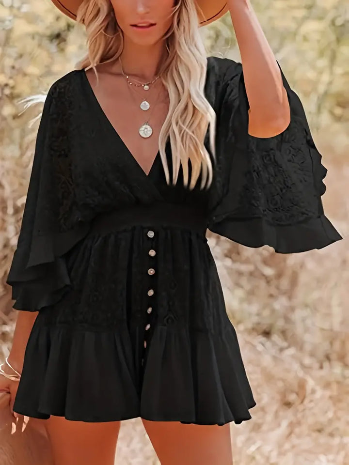 Evadne | Boho Lace Romper