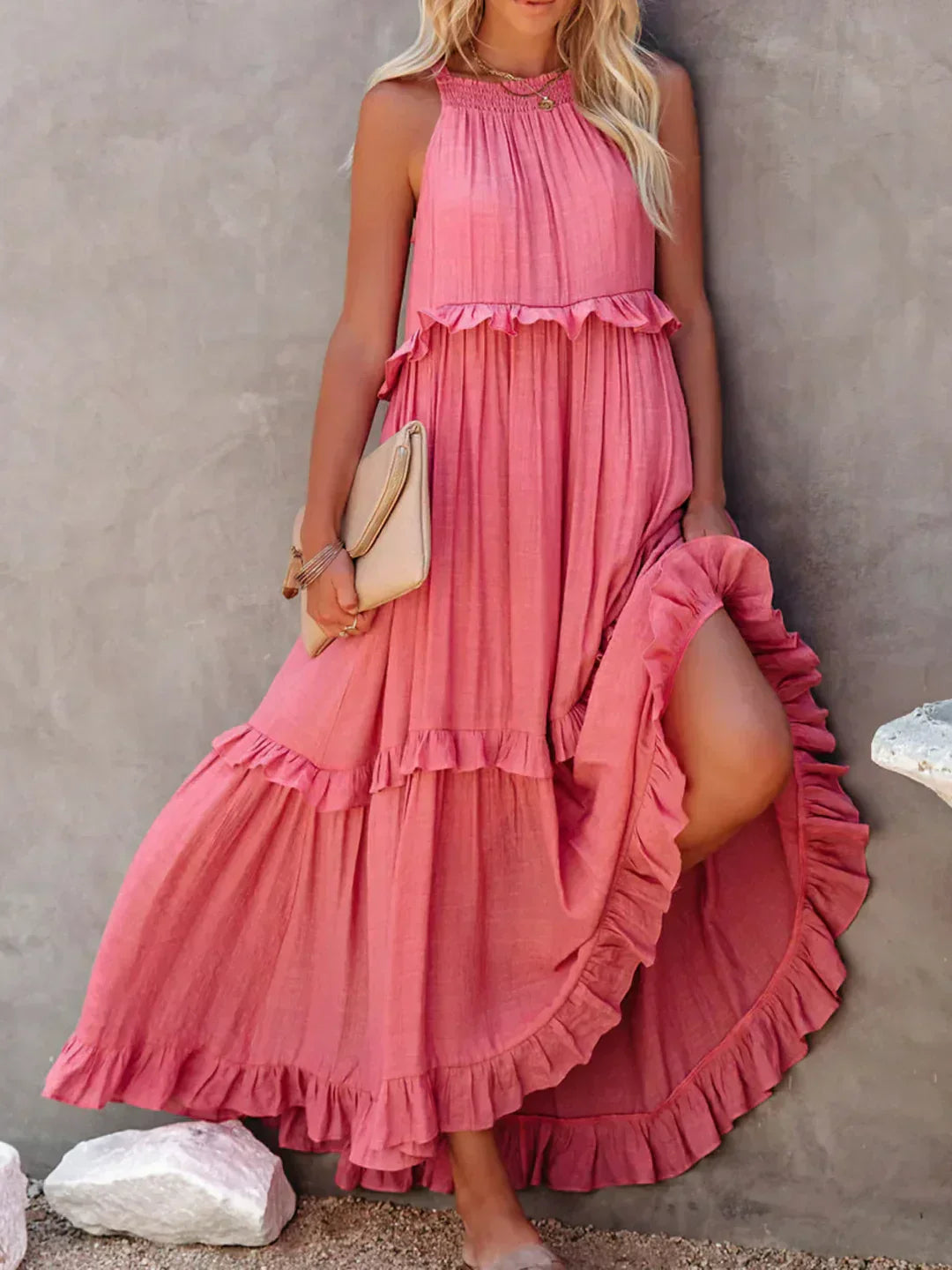 Blanka | Boho Ruffle Maxi Dress