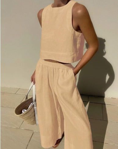 Sienna | Linen Wide-Leg Set