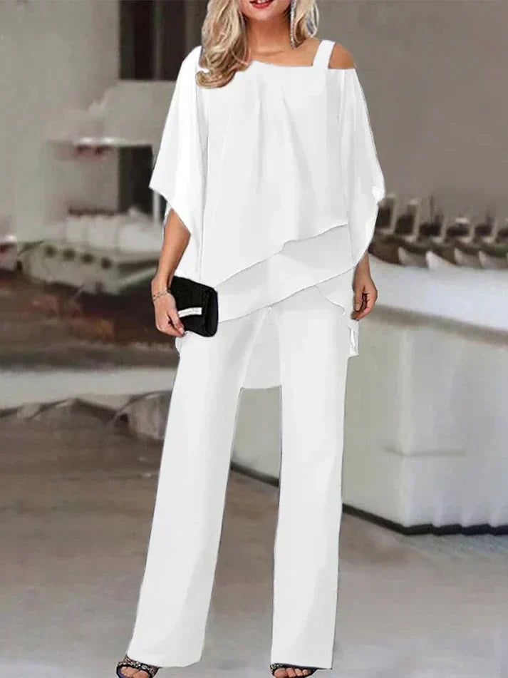 Valessia | Elegant Draped Pant Set