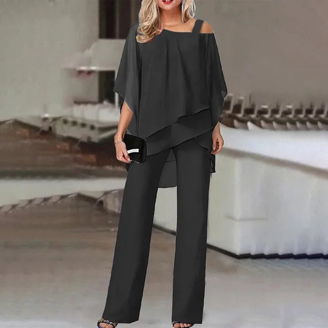 Valessia | Elegant Draped Pant Set