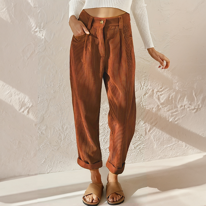 Elyra | Corduroy Tapered Pants